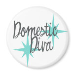 Domestic Diva Housewife retro magnet
