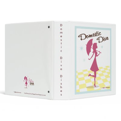 Domestic Diva Recipe 1.5" Binder by theshowerdiva