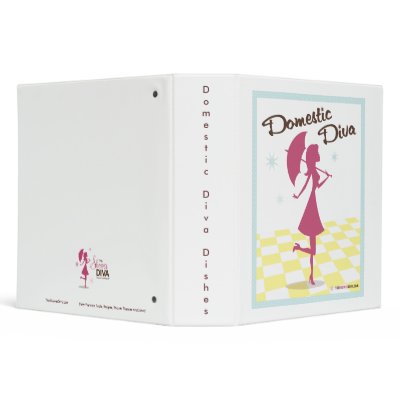 Domestic Diva Recipe 2" Binder by theshowerdiva