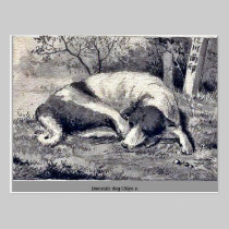 Domestic dog Ukiyo-e. postcards