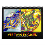 Domestic ed. Vee-twin Motorcycle Engines Wall Calendars