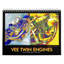Domestic ed. Vee-twin Motorcycle Engines Wall Calendars