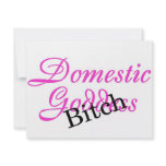 Domestic Goddess Bitch Personalized Invitations