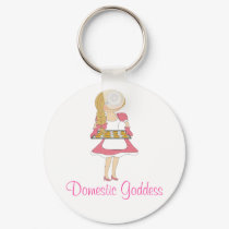 Domestic Goddess (blonde) keychains