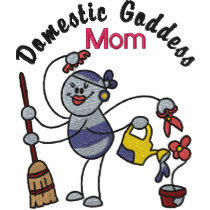 Domestic Goddess Mom embroidered shirts