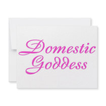 Domestic Goddess Pink invitations