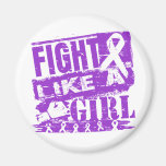 Domestic Violence BurnOut Fight Like a Girl Fridge Magnets