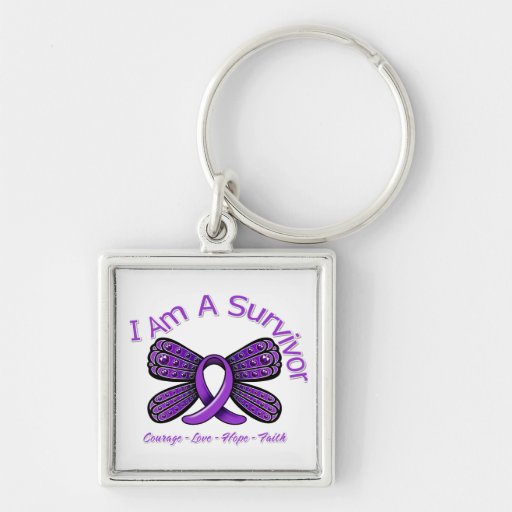 Domestic Violence Butterfly I Am A Survivor Key Chains
