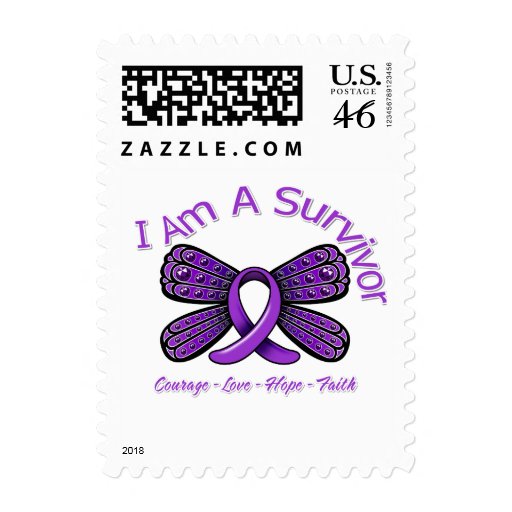Domestic Violence Butterfly I Am A Survivor Stamp