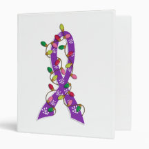 Domestic Violence Christmas Lights Ribbon 3 Ring Binder