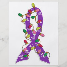 Domestic Violence Christmas Lights Ribbon Full Color Flyer