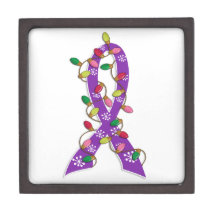 Domestic Violence Christmas Lights Ribbon Premium Trinket Boxes