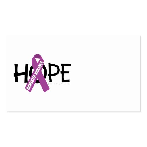 Domestic Violence Hope Business Cards (front side)