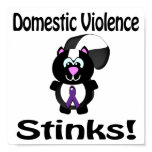 Domestic Violence Stinks Skunk Awareness Design Print