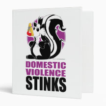 Domestic Violence Stinks Vinyl Binder