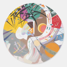 Dominant Curve Round Sticker