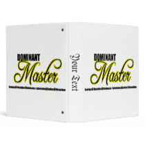 Dominant Master with BDSM Acronym Vinyl Binders