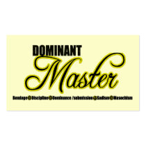 Dominant Master with BDSM Acronym Business Card Template