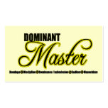 Dominant Master with BDSM Acronym Business Card Template