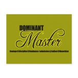 Dominant Master with BDSM Acronym Post Card