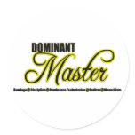 Dominant Master with BDSM Acronym Stickers