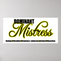 Dominant Mistress with BDSM Acronym Print