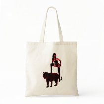 DOMINATRIX and Her Panther (Red Neon) bags