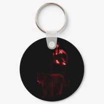 DOMINATRIX and Her Panther (Red Neon) keychains