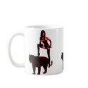 DOMINATRIX and Her Panther (Red Neon) mug
