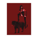 DOMINATRIX and Her Panther (Red Neon) postcards