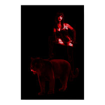 DOMINATRIX and Her Panther (Red Neon) posters