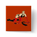 Dominatrix Cartoon Button by uniqueandkinky Dominatrix Cartoon Button