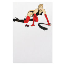 Dominatrix Cartoon Letter Head Custom Stationery