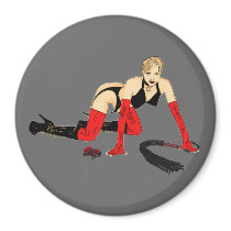 Dominatrix Cartoon Magnet by uniqueandkinky Dominatrix Cartoon Magnet