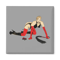 Dominatrix Cartoon Magnet by uniqueandkinky Dominatrix Cartoon Magnet