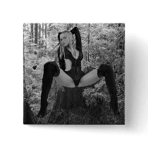 Dominatrix In The Woods Button