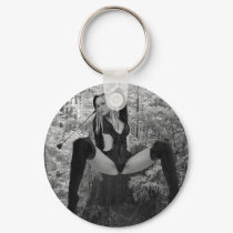 Dominatrix in the Woods Key Chain keychains