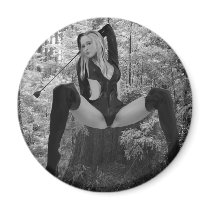 Dominatrix in The Woods Magnet by uniqueandkinky Dominatrix in The Woods Magnet