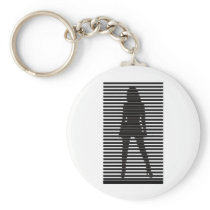Dominatrix Silhouette Key Chain