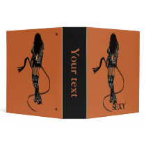 Dominatrix with Whips 3 Ring Binder