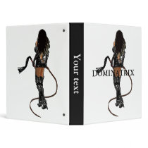 Dominatrix with Whips Vinyl Binders
