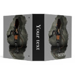 Dominatrix with Whips (Gray) 3 Ring Binder