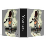 Dominatrix with Whips (White) 3 Ring Binders