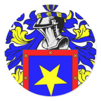 Dominguez (Spanish) Coat of Arms Round Sticker