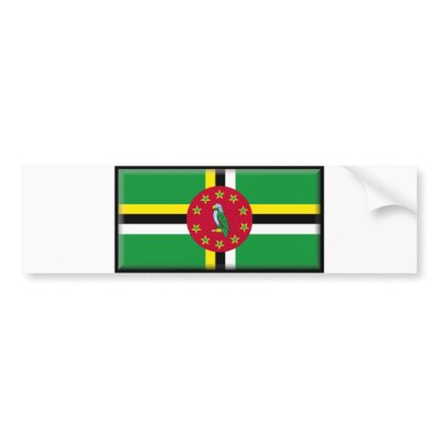 Dominica Flag Bumper Stickers by jacinto888