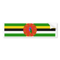 Dominica Flag bumper stickers by coolcountry Dominica Flag bumper stickers