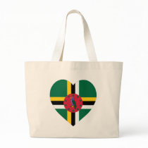 Dominica Flag Heart bags