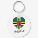 Dominica Flag Heart keychains by Vexillophile Dominica Flag Heart keychains