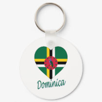 Dominica Flag Heart keychains by Vexillophile Dominica Flag Heart keychains