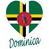 Dominica Flag Heart t-shirts by Vexillophile Dominica Flag Heart t-shirts